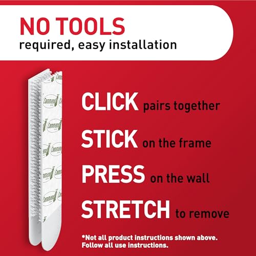 Command Medium and Large Picture Hanging Strips, Damage Free Hanging Picture Hangers, No Tools Wall Hanging Strips for Living Spaces