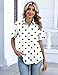 Zeagoo Shirts for Women Button Down Short Sleeve Tops Summer Casual Polka Dot Blouses Office Work Clothes 2026