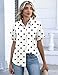 Zeagoo Shirts for Women Button Down Short Sleeve Tops Summer Casual Polka Dot Blouses Office Work Clothes 2026