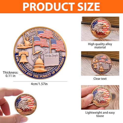 Anniversary Commemorative Coin‌ - American Eagle & Patriotic Symbols Collectible, Coin for Anniversary Celebration & Gifting (1776-2026)