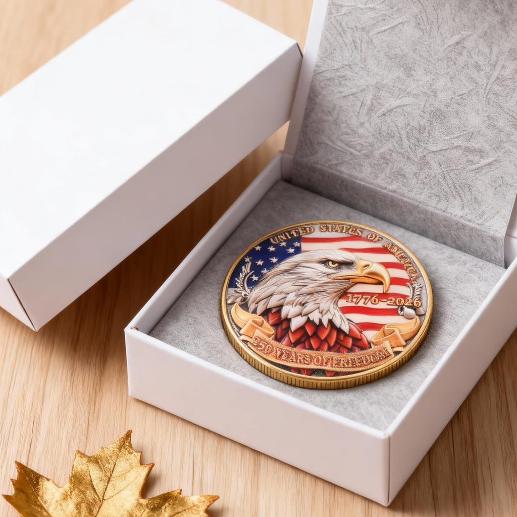 Anniversary Commemorative Coin‌ - American Eagle & Patriotic Symbols Collectible, Coin for Anniversary Celebration & Gifting (1776-2026)