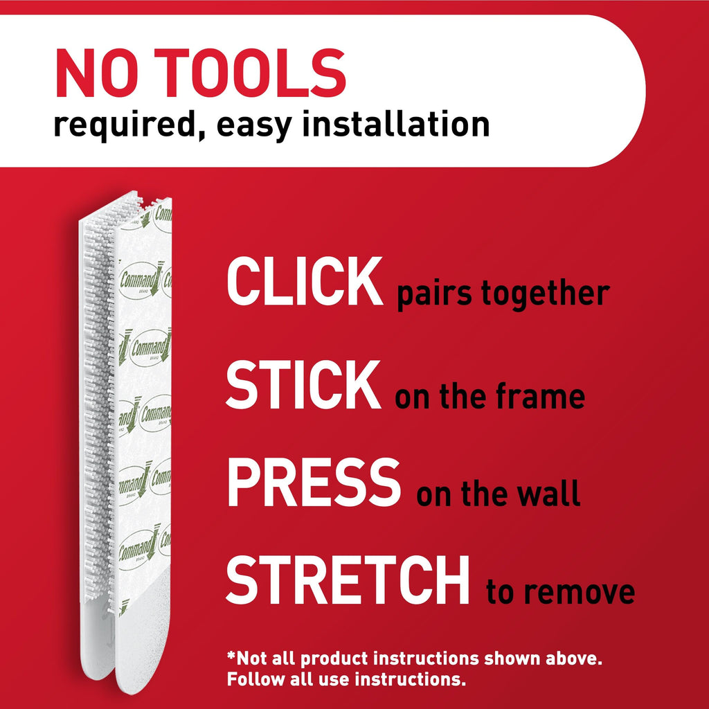 Command Medium and Large Picture Hanging Strips, Damage Free Hanging Picture Hangers, No Tools Wall Hanging Strips for Living Spaces