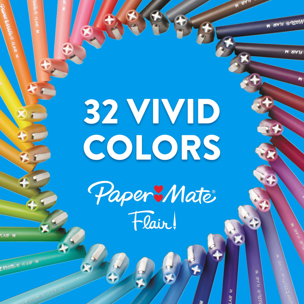 Paper Mate Flair Felt Tip Pens, Medium Point (0.7mm)