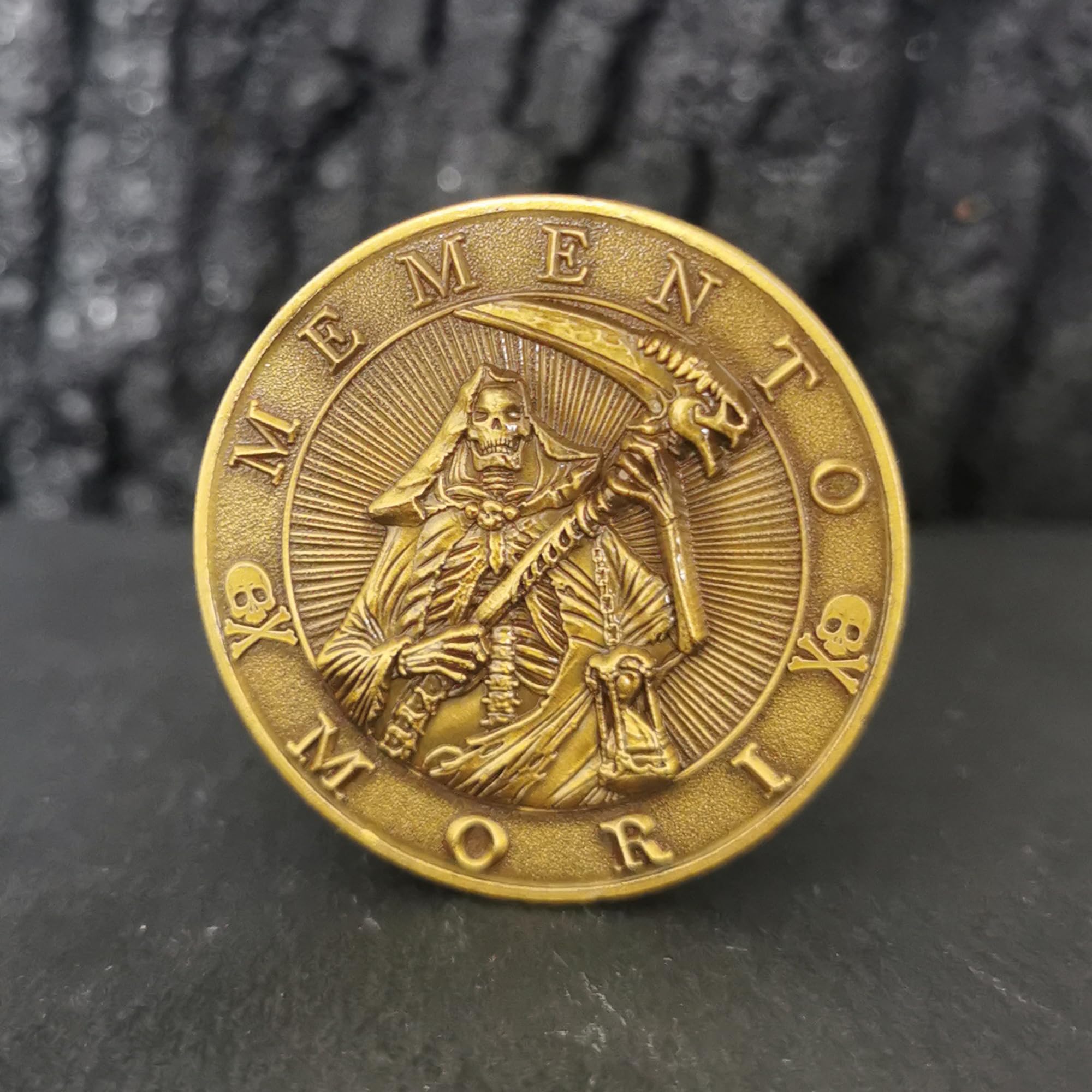 Memento Mori Carpe Diem Challenge Coin Stoic Reminder Token