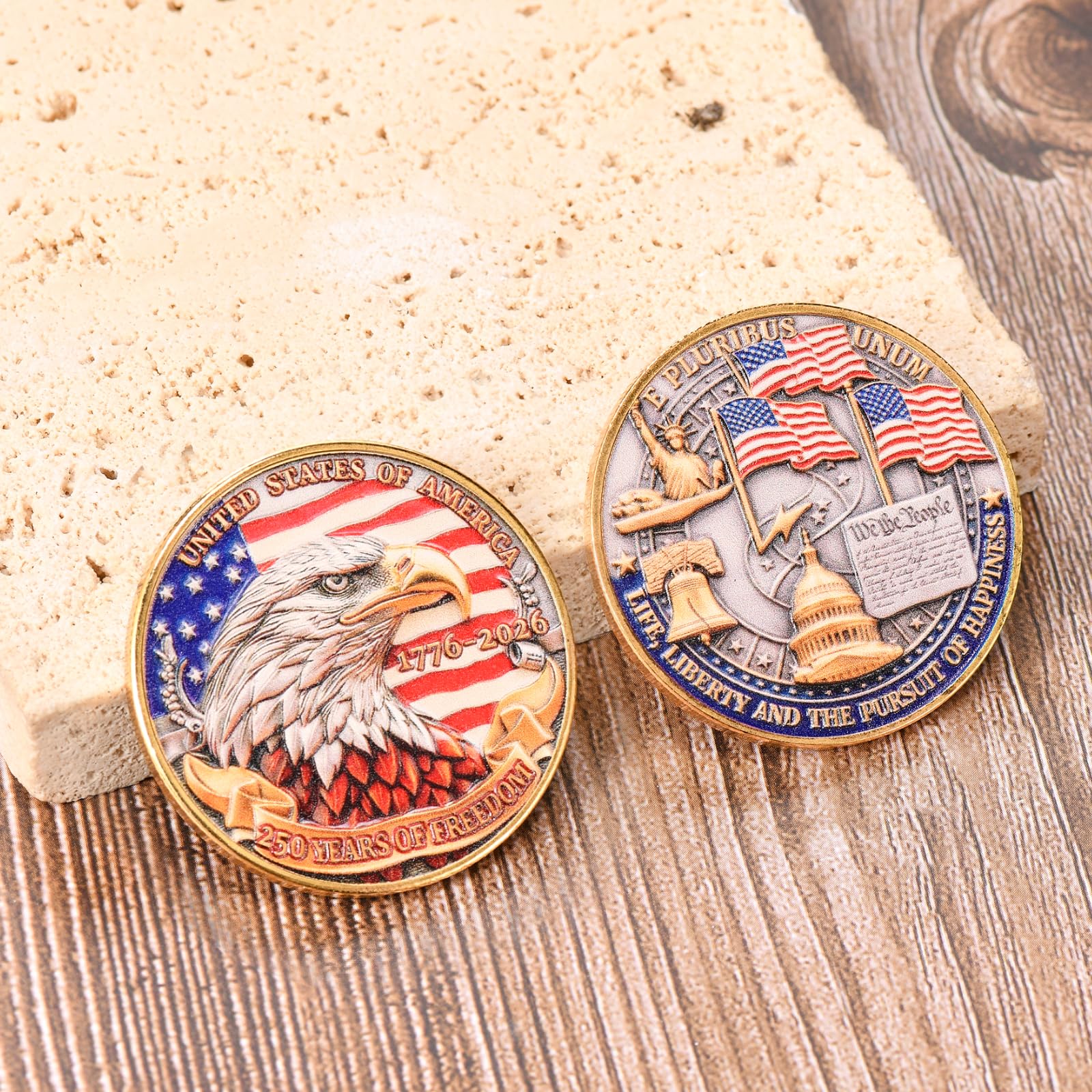 Anniversary Commemorative Coin‌ - American Eagle & Patriotic Symbols Collectible, Coin for Anniversary Celebration & Gifting (1776-2026)