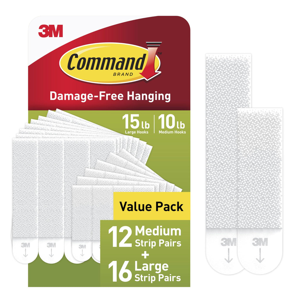 Command Medium and Large Picture Hanging Strips, Damage Free Hanging Picture Hangers, No Tools Wall Hanging Strips for Living Spaces