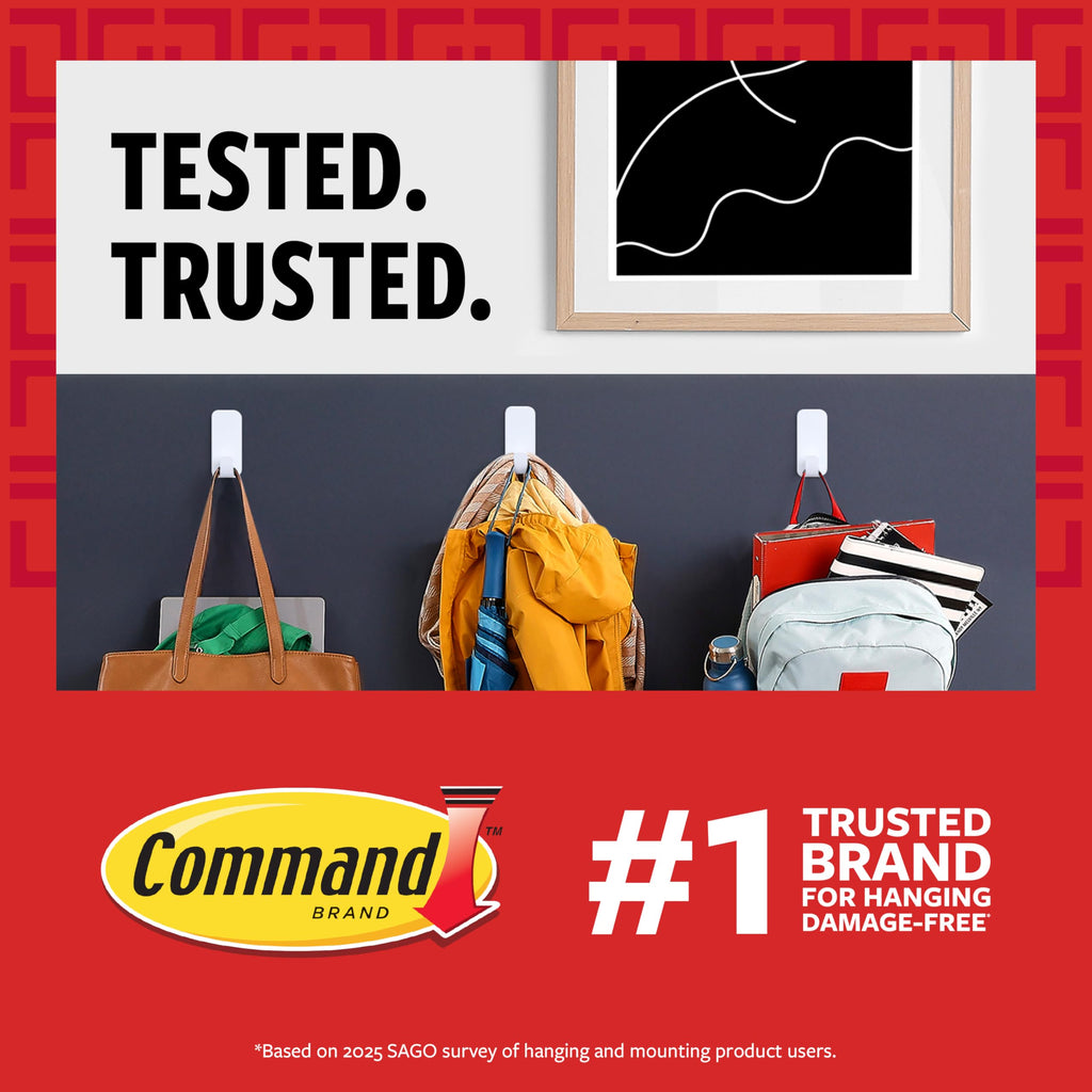 Command Medium and Large Picture Hanging Strips, Damage Free Hanging Picture Hangers, No Tools Wall Hanging Strips for Living Spaces