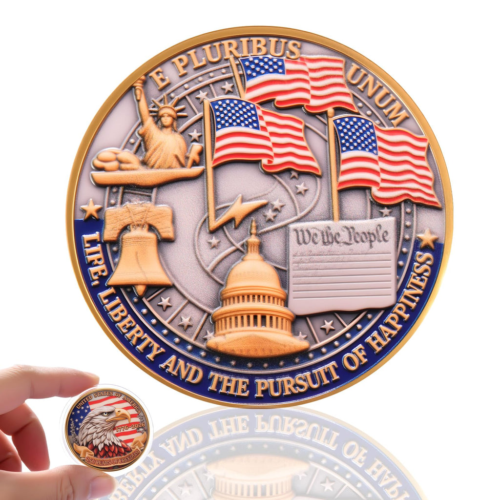 Anniversary Commemorative Coin‌ - American Eagle & Patriotic Symbols Collectible, Coin for Anniversary Celebration & Gifting (1776-2026)
