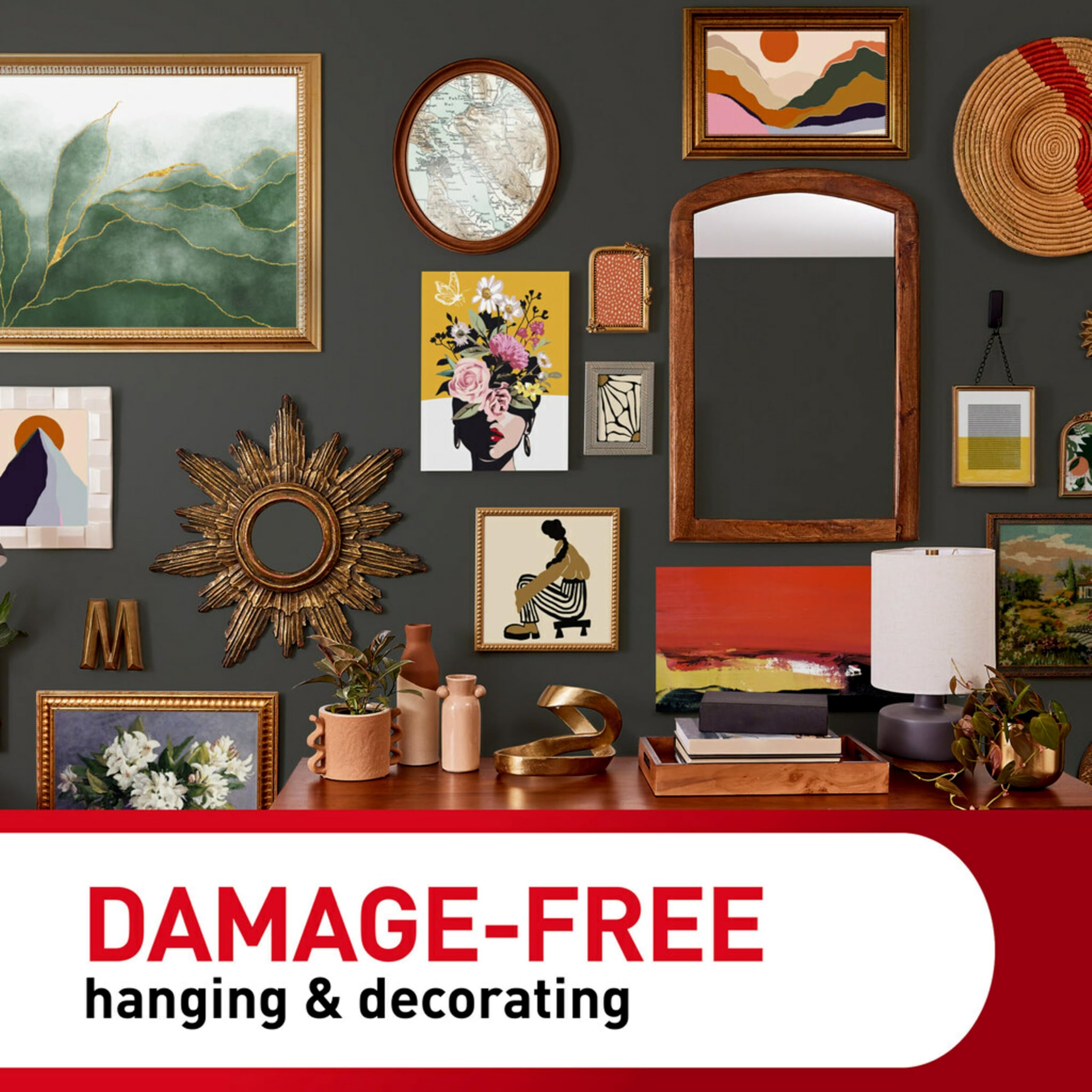 Command Medium and Large Picture Hanging Strips, Damage Free Hanging Picture Hangers, No Tools Wall Hanging Strips for Living Spaces