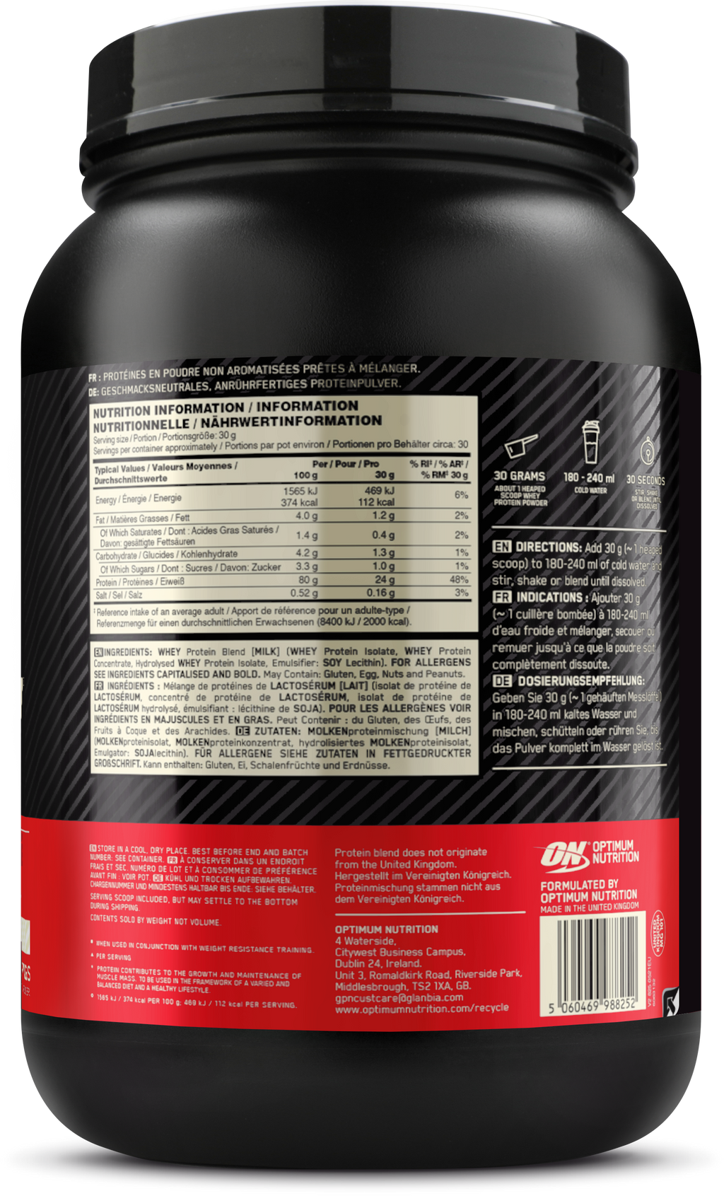 Optimum Nutrition Gold Standard 100% Whey - 900 g