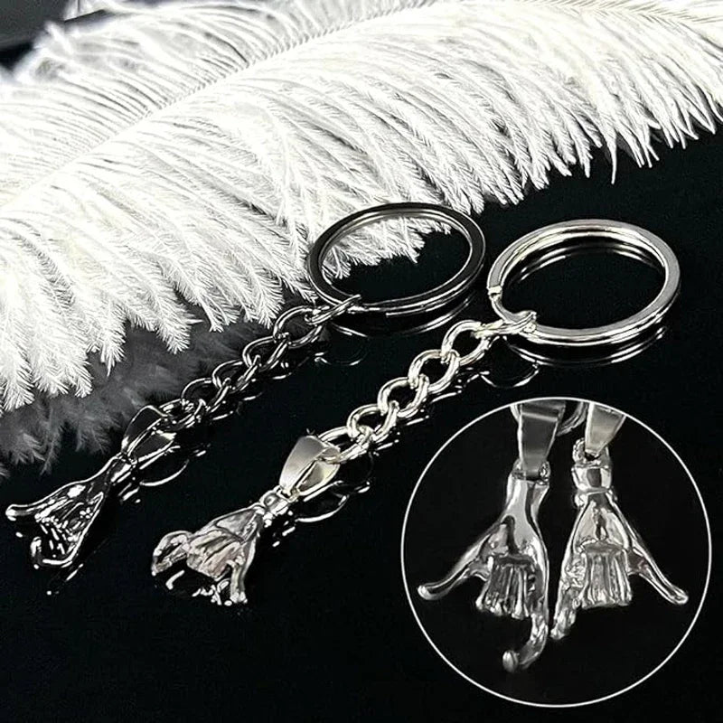 HandLink™ Couple Keychain 💑 — Always Connected Together