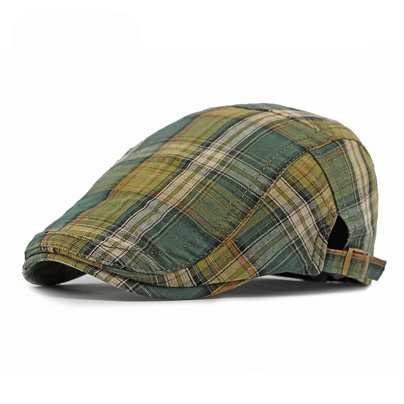 🧢 Przewiewna, płaska czapka z regulowanym paskiem – siateczkowa tkanina, klasyczny styl ivy cap 🍁