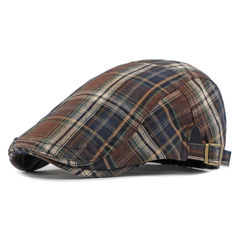 🧢 Przewiewna, płaska czapka z regulowanym paskiem – siateczkowa tkanina, klasyczny styl ivy cap 🍁