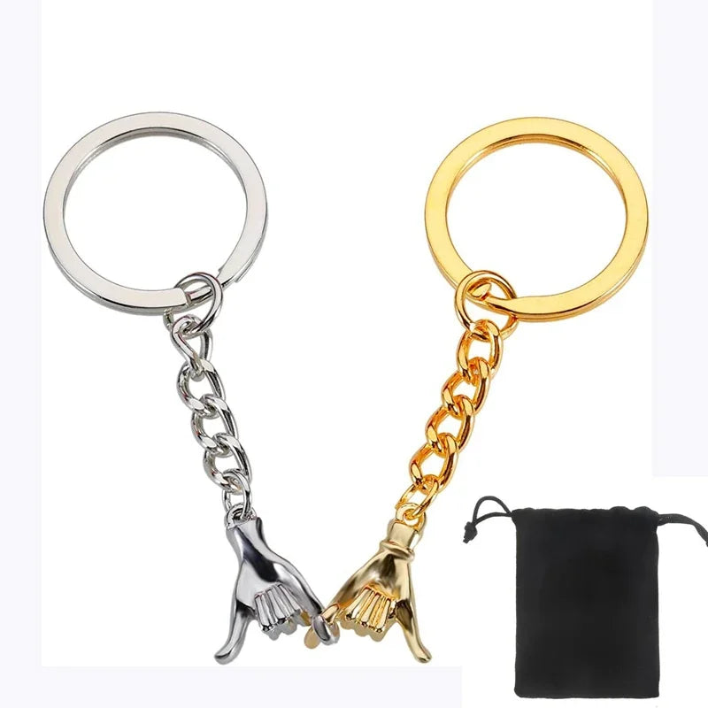 HandLink™ Couple Keychain 💑 — Always Connected Together