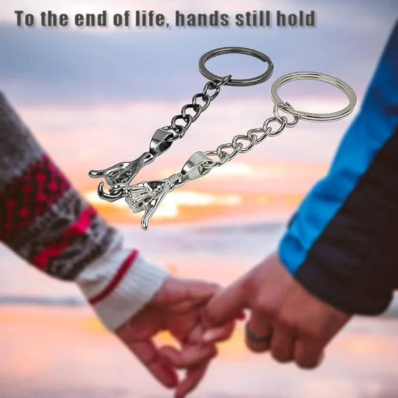 HandLink™ Couple Keychain 💑 — Always Connected Together